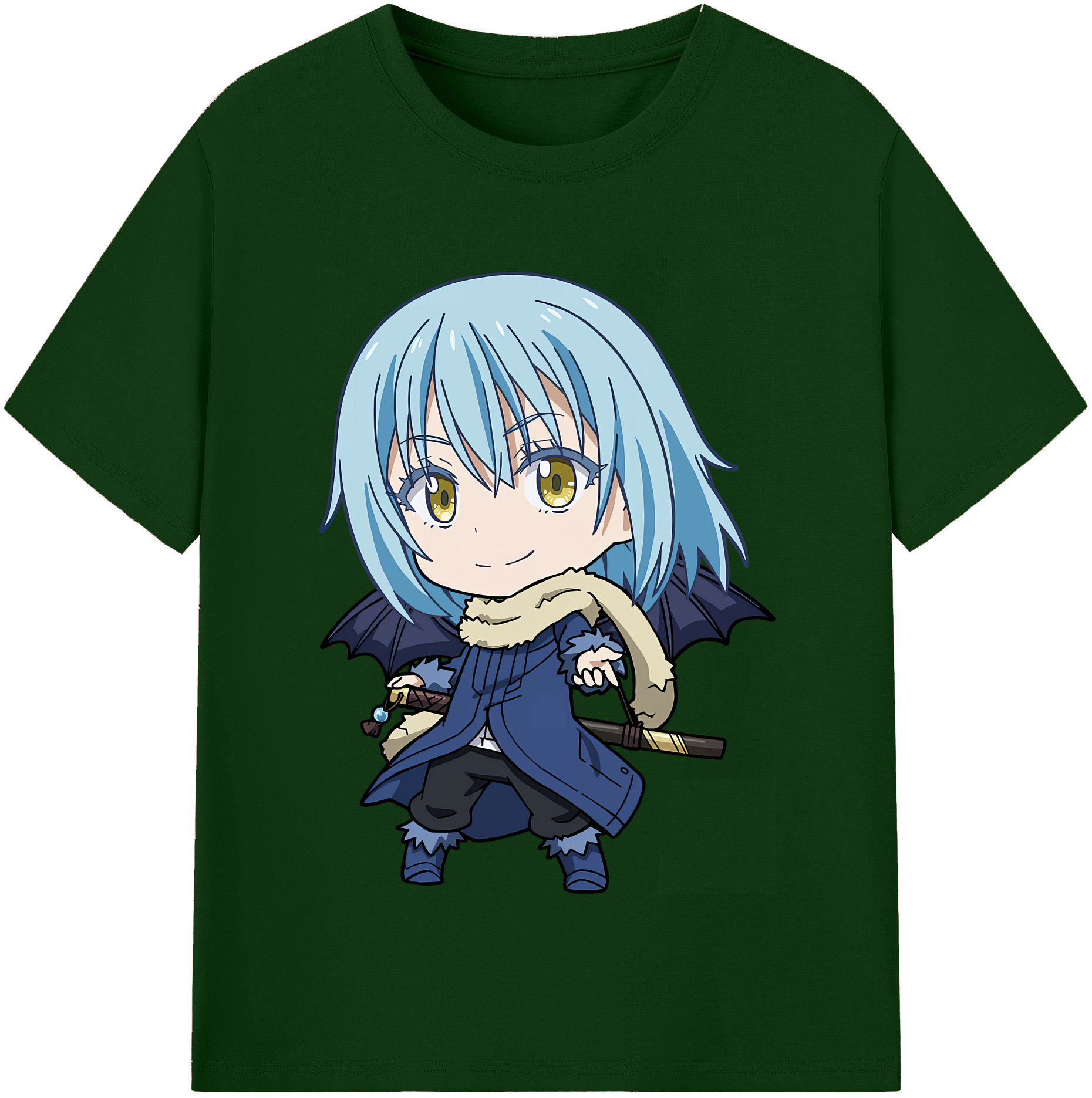 （画像用） 転スラ Regarding Reincarnated to Slime 綿100％半袖Tシャツ（フロントプリント）